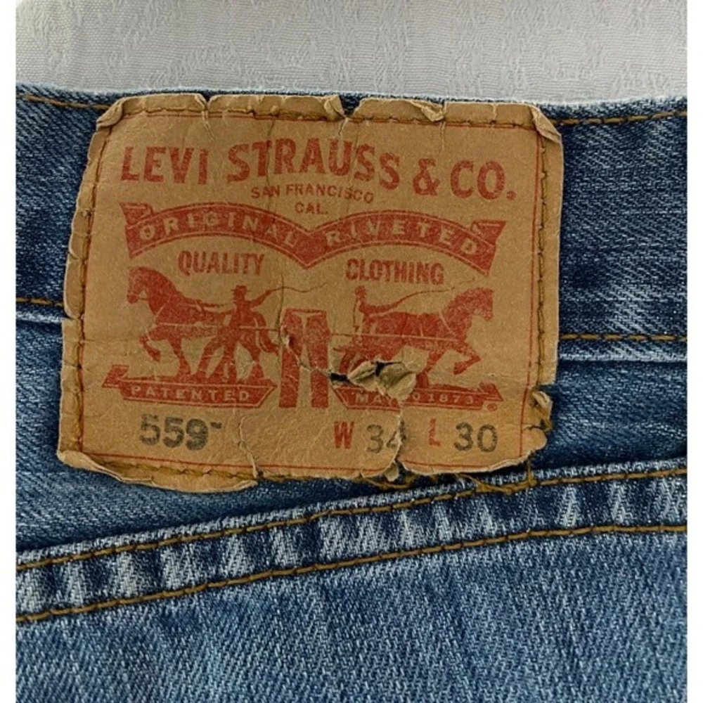 Levi's 559 Relaxed Straight Leg Jeans‎ Men's 34×30 Light Wash Denim
